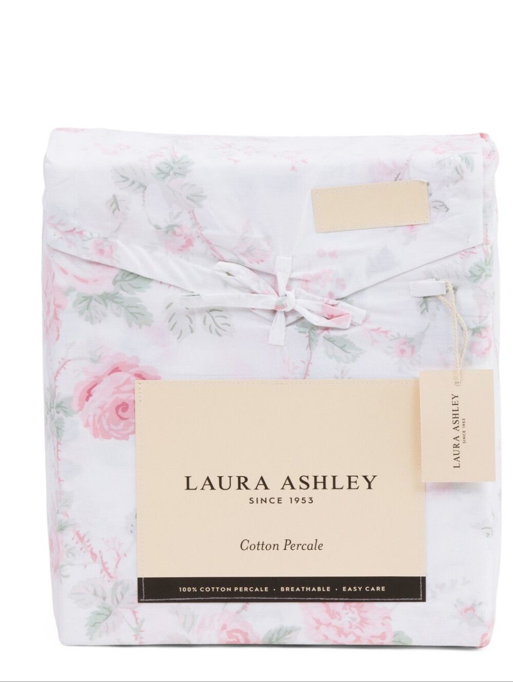 Laura Ashley Cotton Antique Romance Charm Floral Sheets FULL 4 Piece Percale Set